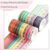 image:imageMr Pen Washi Tape Set 21 Rolls Assorted Sizes Floral 5 YardsRoll Washi Tape for Scrapbook Arts Crafts Journals and PlannersGold Foil Print