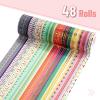 image:imageMr Pen Washi Tape Set 21 Rolls Assorted Sizes Floral 5 YardsRoll Washi Tape for Scrapbook Arts Crafts Journals and PlannersGold Foil Print