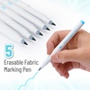 image:imageMr Pen Washable Fabric Markers for Sewing 5 Pack Blue Erasable Water Soluble Embroidery Pen Fabric Marking Pens for Sewing