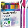image:imageMr Pen Watercolor Brush Pens 36 Pack Watercolor Pens Set NonToxic Easily Blendable Smooth Professional Art Supplies Watercolor Markers for Pros amp Beginners Ideal for Coloring Calligraphy
