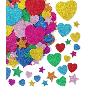 image:imageMr Pen Glitter Foam Stickers Self Adhesive 450 pcs Assorted Sizes Colorful Glitter Stickers Christmas Decoration
