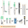 image:imageMr Pen Geometry Set with 6 Inch Swing Arm Protractor Divider Set Squares Ruler Compasses and Protractor 15 Piece SetGreen
