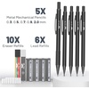 image:imageMr Pen Metal Mechanical Pencil Set with Lead Refills amp Erasers 5 Pack 5 Sizes 03 05 07 09 amp 2mm 6x Tubes HB 2B amp Colored Lead Refills for School Supplies Note Taking Fathers Day Gift5 Count Pack of 1