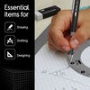 image:imageMr Pen Professional Geometry Set 17 pcs Metal Compass Mechanical Pencils Rulers Protractor amp Set Squares Lead Refills Extra Screws amp Needles Drafting Kit for Math Engineering amp Architecture