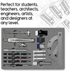 image:imageMr Pen Professional Geometry Set 17 pcs Metal Compass Mechanical Pencils Rulers Protractor amp Set Squares Lead Refills Extra Screws amp Needles Drafting Kit for Math Engineering amp Architecture