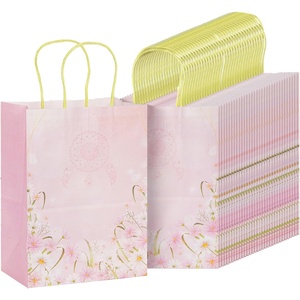image:imageMr Pen Paper Gift Bags with Handles 32 Pack 76 x 47 x 106 Medium Kraft Paper Bags with Handles Bulk Ideal for Gifts Weddings Baby Showers Birthdays Shopping Party Favor Fathers Day GiftFloral
