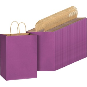 image:imageMr Pen Paper Gift Bags with Handles 32 Pack 76 x 47 x 106 Medium Kraft Paper Bags with Handles Bulk Ideal for Gifts Weddings Baby Showers Birthdays Shopping Party Favor Fathers Day GiftPurple