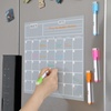 image:imageMr Pen Monthly Magnetic Dry Erase Board Calendar for Fridge 147x118 Gray Monthly Planner Whiteboard for Refrigerator with 4 Dry Erase Markers for Family Schedules Chores Meal PlanningGray