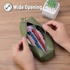 image:imageMr Pen PU Leather Boho Style Pencil Case Slim Aesthetic Leather PouchGreen