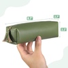 image:imageMr Pen PU Leather Boho Style Pencil Case Slim Aesthetic Leather PouchGreen