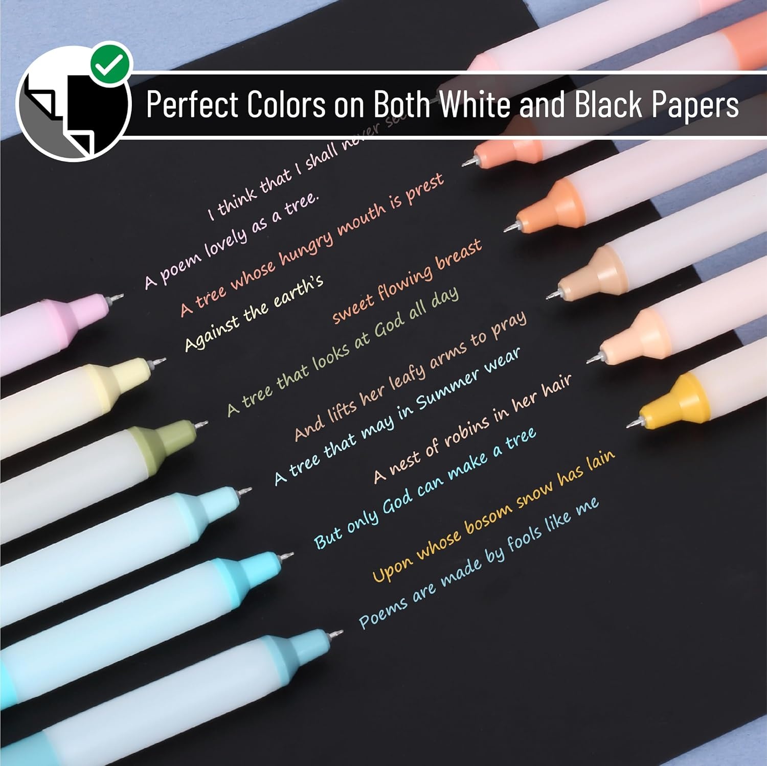 image:imageMr Pen Retractable Gel Pens with Case 12 Pack Assorted Color Ink 12 Refills Fine Point 05 mm Fast Dry Smooth Writing Cute Gel Ink Pens for Drawing Writing Planner and School Supplies