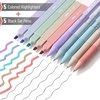 image:imageMr Pen Aesthetic Highlighters and Gel Pens 10 Pack Pastel Colors Bible Highlighters No Bleed Black Ink Gel Pens Fast Dry and No Smear for Bible Journaling Planner School Supplies