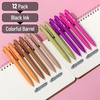 image:imageMr Pen Retractable Gel Pens 12 Pack Black Ink Summer Morning Barrel Fine Point 05mm Fast Dry Smooth Writing Cute Pens for Drawing Writing Planner and School SuppliesLate Harvest Barrel  Black Ink