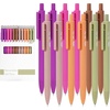 image:imageMr Pen Retractable Gel Pens 12 Pack Black Ink Summer Morning Barrel Fine Point 05mm Fast Dry Smooth Writing Cute Pens for Drawing Writing Planner and School SuppliesLate Harvest Barrel  Black Ink