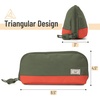 image:imageMr Pen WideOpening Pencil Case Triangle Design Compact amp Spacious Pencil Cases with 5 Mesh Pockets Bag Pouch Box Organizer for Students School Supplies Aesthetic SupplyOlive Green  Orange