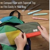 image:imageMr Pen WideOpening Pencil Case Triangle Design Compact amp Spacious Pencil Cases with 5 Mesh Pockets Bag Pouch Box Organizer for Students School Supplies Aesthetic SupplyOlive Green  Orange