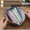 image:imageMr Pen WideOpening Pencil Case Triangle Design Compact amp Spacious Pencil Cases with 5 Mesh Pockets Bag Pouch Box Organizer for Students School Supplies Aesthetic SupplyOlive Green  Orange