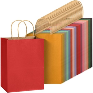 image:imageMr Pen Paper Gift Bags with Handles 32 Pack 76 x 47 x 106  Medium Kraft Paper Bags with Handles Bulk Ideal for Gifts Weddings Baby Showers Birthdays Shopping Party FavorMulticolor