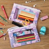 image:imageMr Pen Pencil Pouch for 3 Ring Binder 2 Pack 10x675 Smooth Zipper  Clear Window Large Capacity Pencil Case with 3 Reinforced Grommets for School Office Supplies StoragePlum Blossom