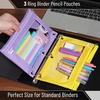 image:imageMr Pen Pencil Pouch for 3 Ring Binder 2 Pack 10x675 Smooth Zipper  Clear Window Large Capacity Pencil Case with 3 Reinforced Grommets for School Office Supplies StorageYellow and Purple