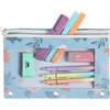 image:imageMr Pen Pencil Pouch for 3 Ring Binder 2 Pack 10x675 Smooth Zipper  Clear Window Large Capacity Pencil Case with 3 Reinforced Grommets for School Office Supplies StorageSpring Flowers
